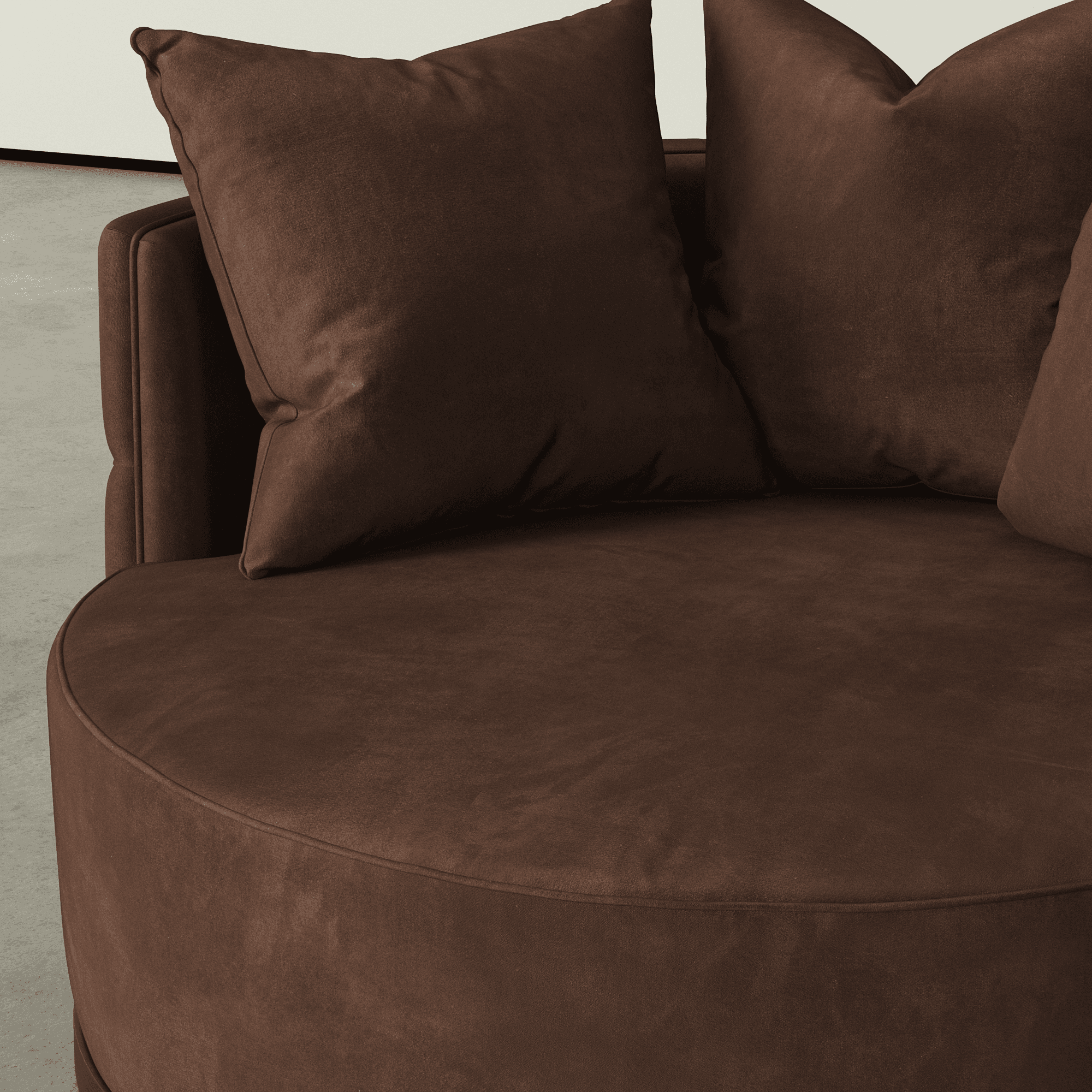 Okiki - The Sculptural Curved Chair_Brown_01 Okiki - The Sculptural Curved Chair