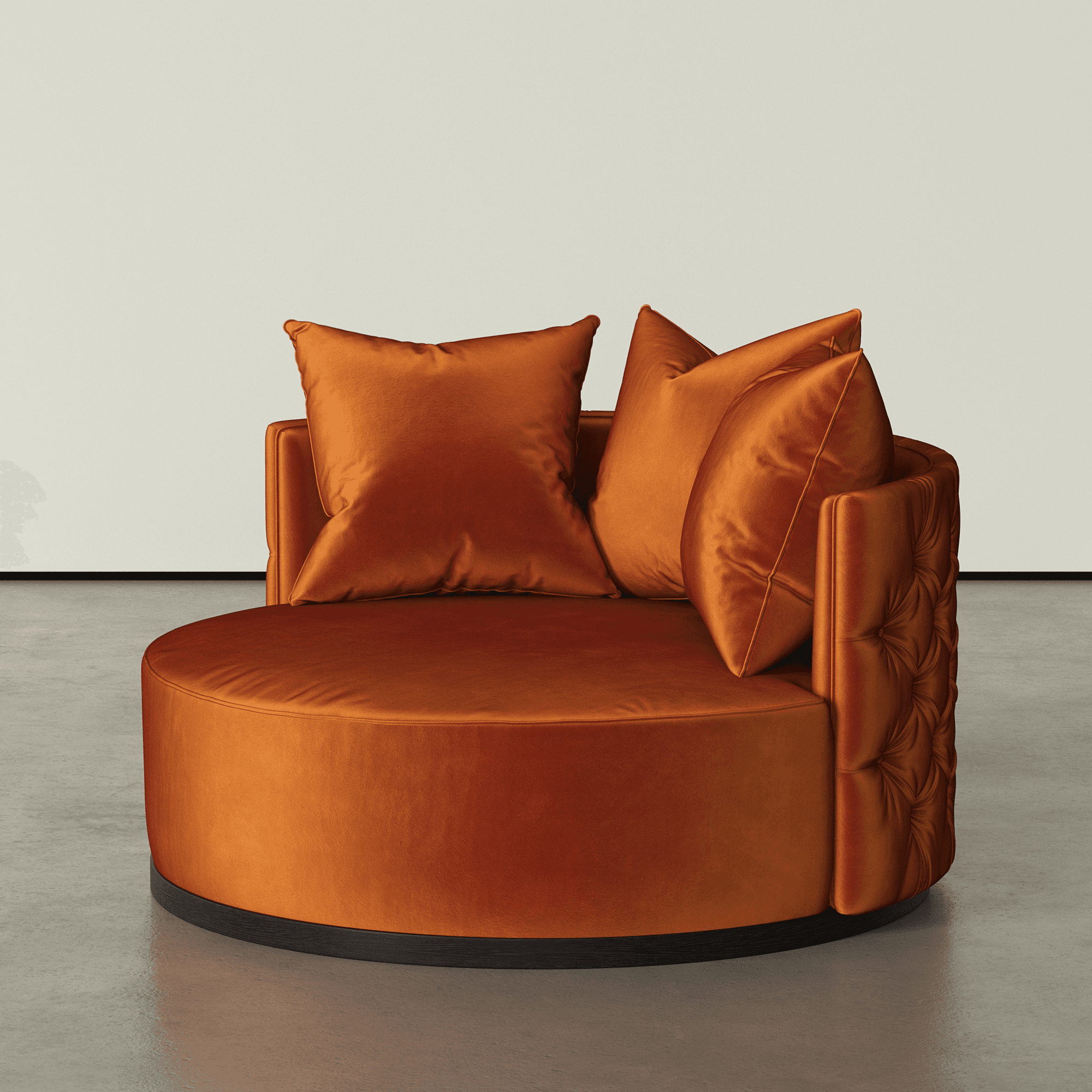 Okiki - The Sculptural Curved Chair_Orange_02 Okiki - The Sculptural Curved Chair