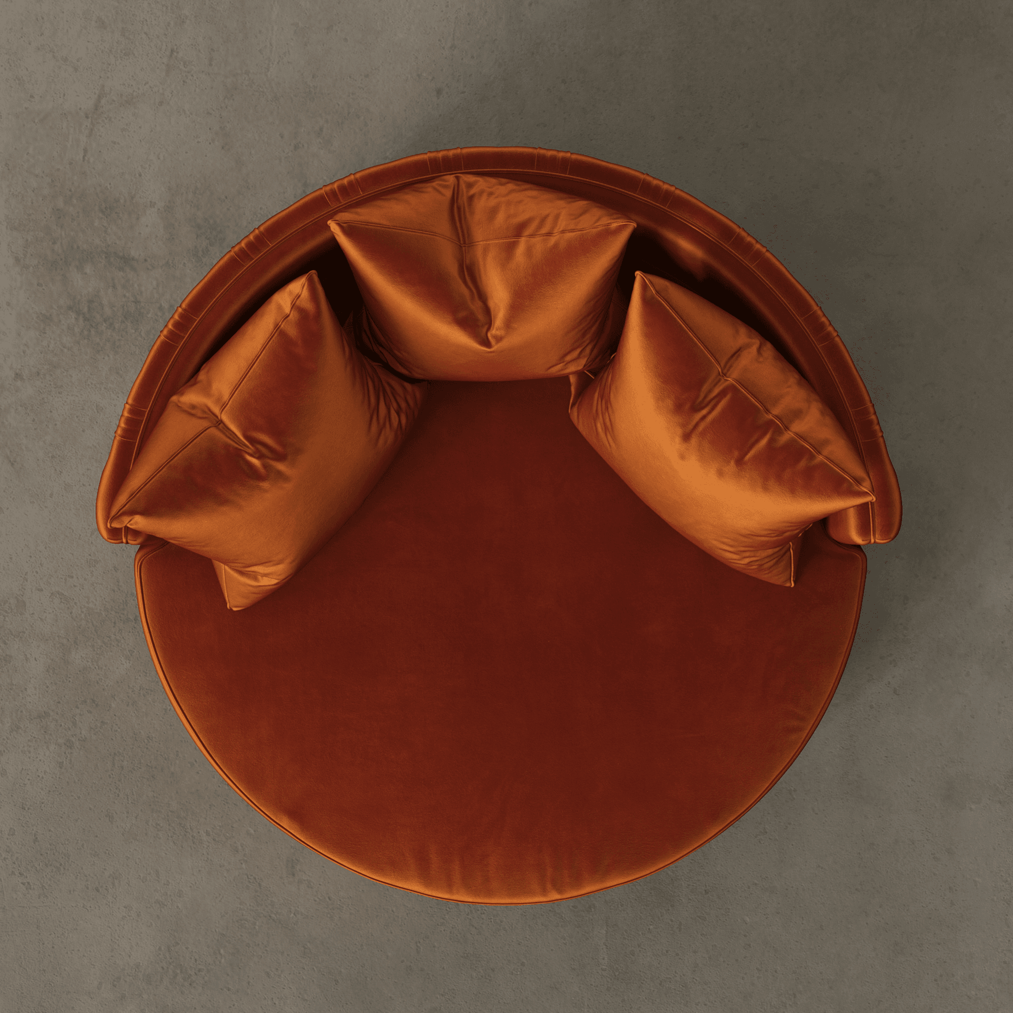 Okiki - The Sculptural Curved Chair_Orange_05 Okiki - The Sculptural Curved Chair
