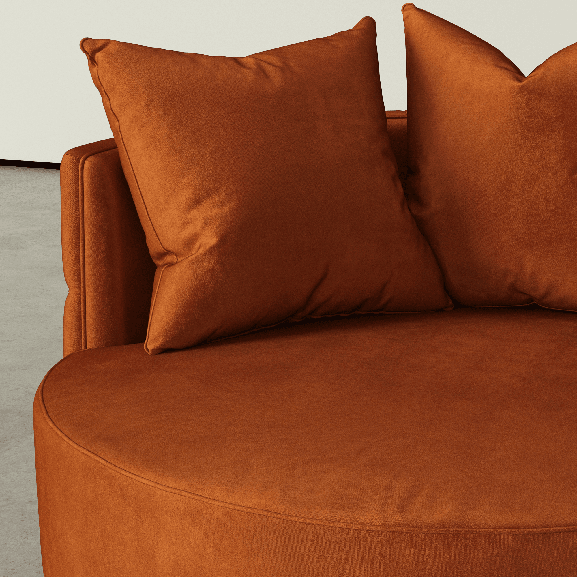Okiki - The Sculptural Curved Chair_Orange_06 Okiki - The Sculptural Curved Chair
